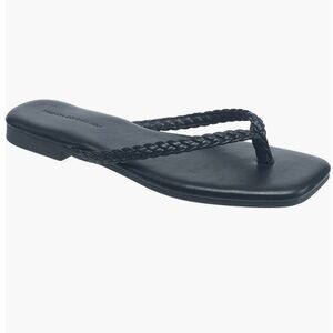 French Connection Black Braided Women's Sandals, Sz 9